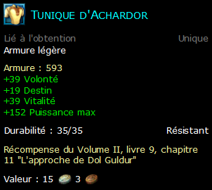 Tunique d'Achardor