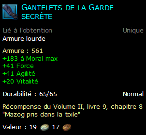 Gantelets de la Garde secrète