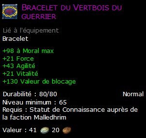 Bracelet du Vertbois du guerrier