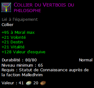 Collier du Vertbois du philosophe