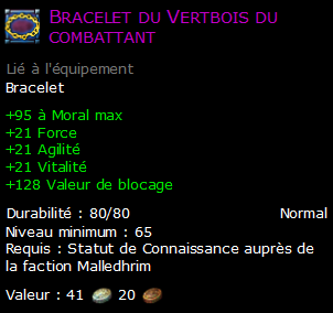 Bracelet du Vertbois du combattant