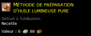 Méthode de préparation d'huile lumineuse pure