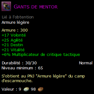 Gants de mentor