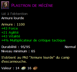 Plastron de mécène