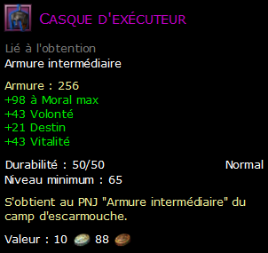 Casque d'exécuteur