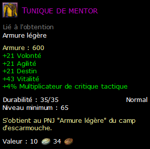 Tunique de mentor