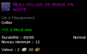 Beau collier de moral en agate