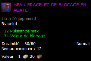 Beau bracelet de blocage en agate