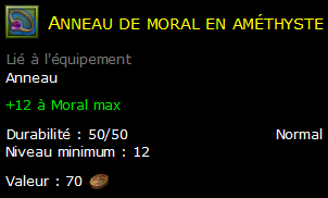 Anneau de moral en améthyste