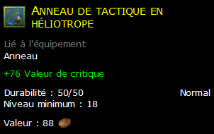 Anneau de tactique en héliotrope