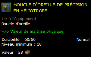 Boucle d'oreille de précision en héliotrope