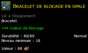 Bracelet de blocage en opale