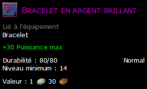 Bracelet en argent brillant