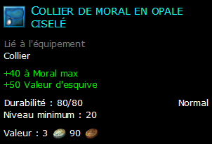 Collier de moral en opale ciselé