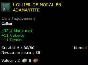 Collier de moral en adamantite