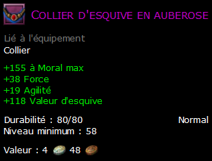 Collier d'esquive en auberose