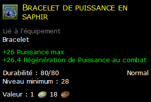 Bracelet de puissance en saphir