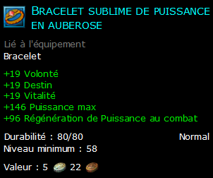 Bracelet sublime de puissance en auberose