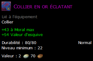 Collier en or éclatant