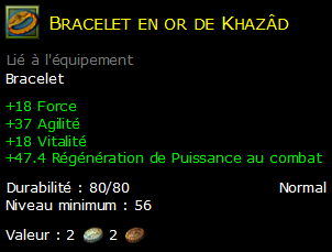 Bracelet en or de Khazâd