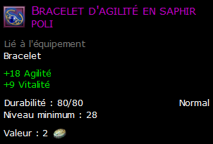 Bracelet d'agilité en saphir poli