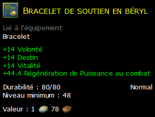 Bracelet de soutien en béryl