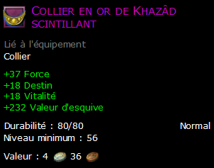 Collier en or de Khazâd scintillant