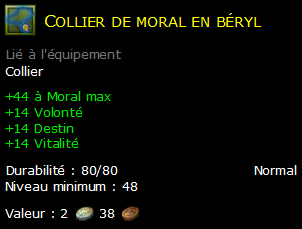 Collier de moral en béryl