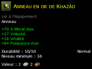 Anneau en or de Khazâd