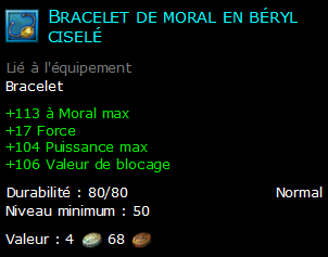 Bracelet de moral en béryl ciselé