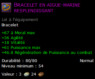 Bracelet en aigue-marine resplendissant