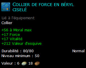 Collier de force en béryl ciselé