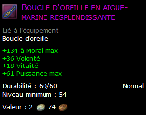 Boucle d'oreille en aigue-marine resplendissante