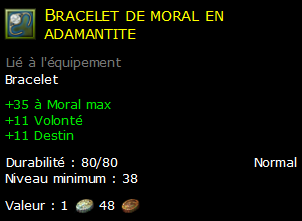 Bracelet de moral en adamantite