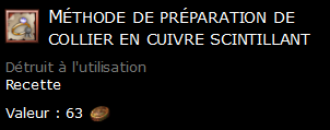 Méthode de préparation de collier en cuivre scintillant