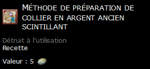 Méthode de préparation de collier en argent ancien scintillant