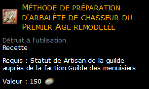 Méthode de préparation d'arbalète de chasseur du Premier Age remodelée