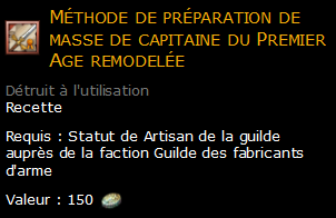 Méthode de préparation de masse de capitaine du Premier Age remodelée