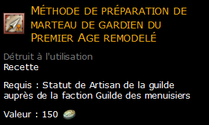 Méthode de préparation de marteau de gardien du Premier Age remodelé