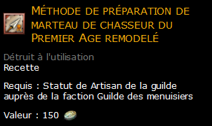 Méthode de préparation de marteau de chasseur du Premier Age remodelé