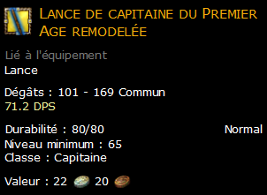 Lance de capitaine du Premier Age remodelée