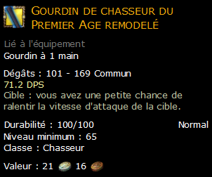 Gourdin de chasseur du Premier Age remodelé