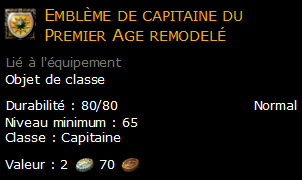 Emblème de capitaine du Premier Age remodelé