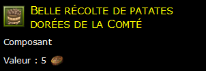 Belle récolte de patates dorées de la Comté