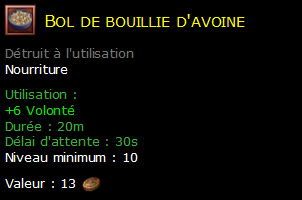 Bol de bouillie d'avoine