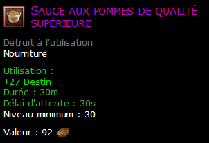 Sauce aux pommes de qualité supérieure