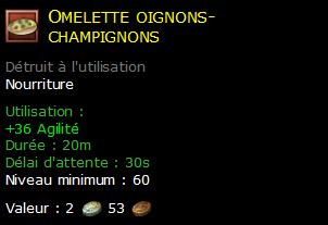 Omelette oignons-champignons