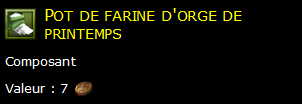 Pot de farine d'orge de printemps