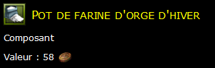 Pot de farine d'orge d'hiver