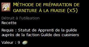 Méthode de préparation de garniture à la fraise (x5)